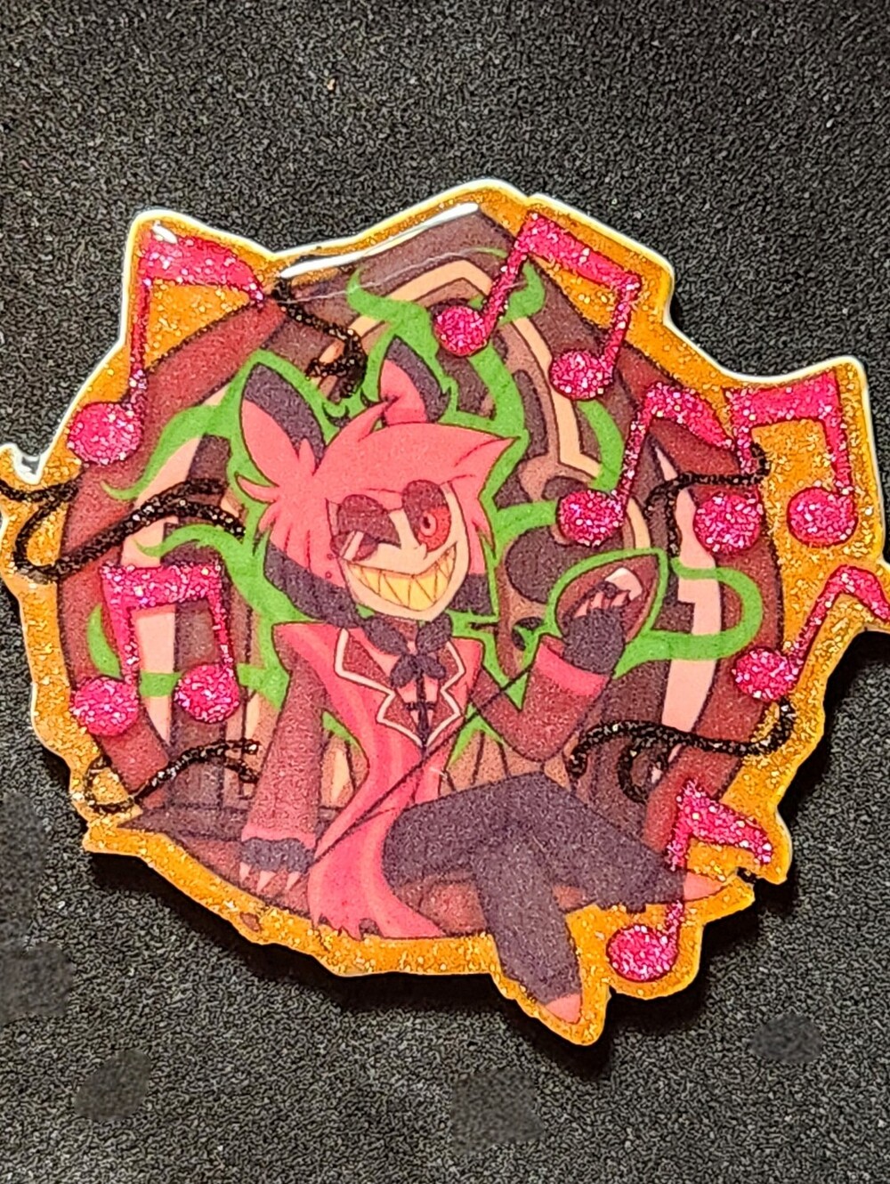 Glitter Alastor Pin - Hazbin Hotel